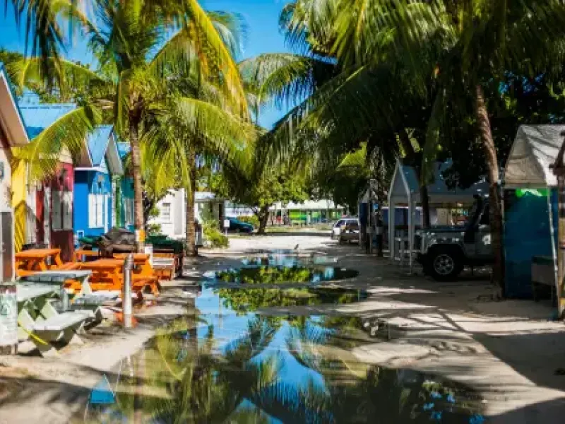 Street scene in Barbados featured