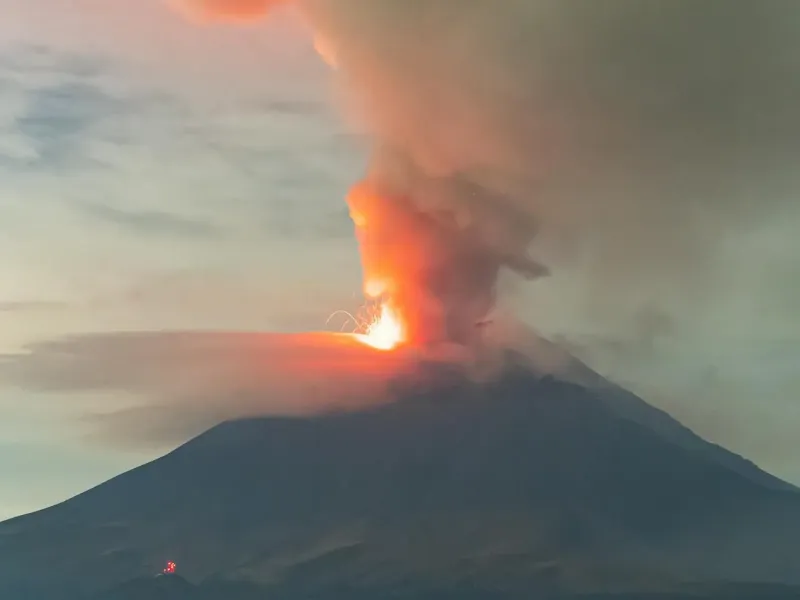 Volcano eruption for a destination guide