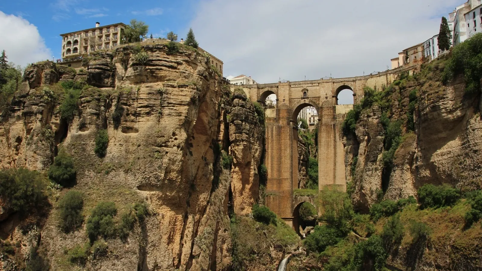 A Puente Nuevo bridge in Ronda, Spain.A