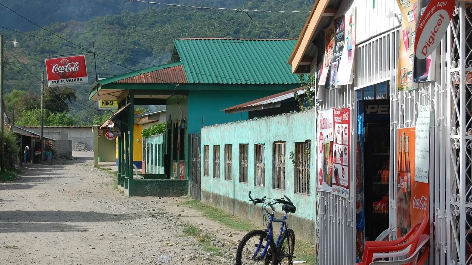 Street scene in a rural town in Honduras
