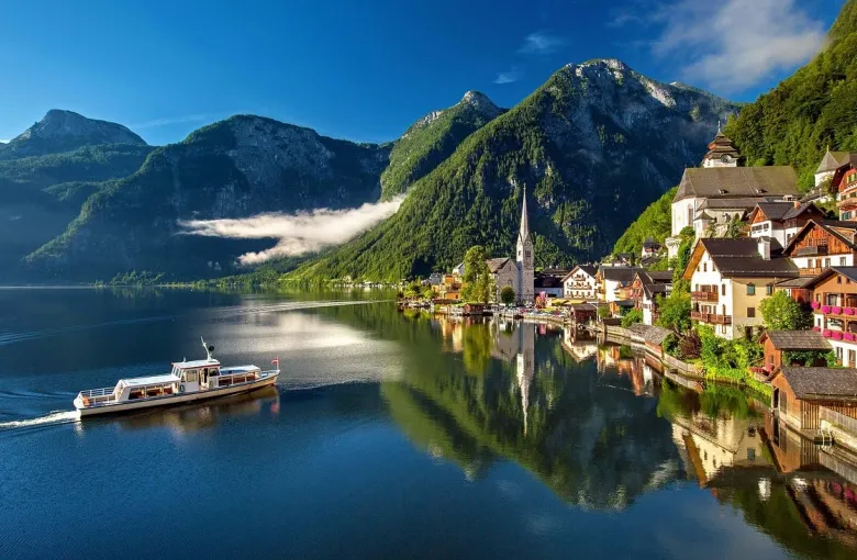 The village of Hallstatt, Austria