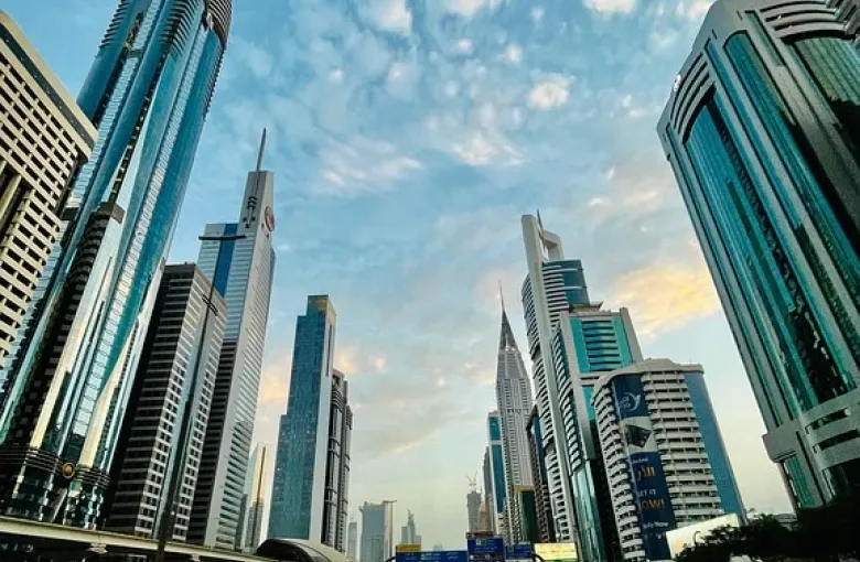 Sheikh Zayed Road in Dubai, United Arab Emirates
