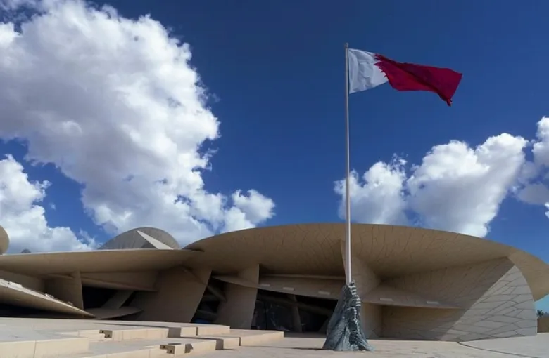 The interlocking discs of the National Museum of Qatar, built in the form of a desert rose.