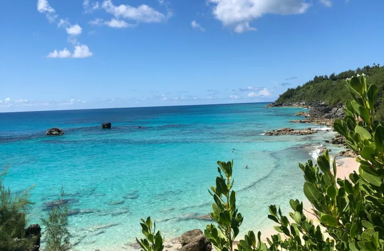 Scenic view of a beach in Bermuda for a destination guide