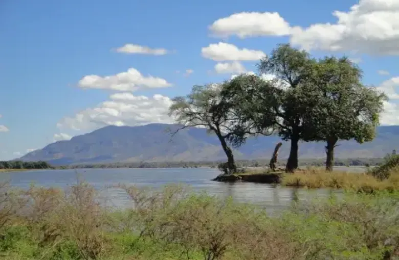 Zambezi river landscape