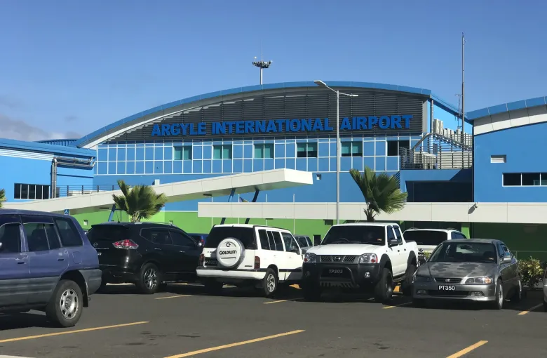 The terminal building at Argyle International Airport on Saint Vincent.